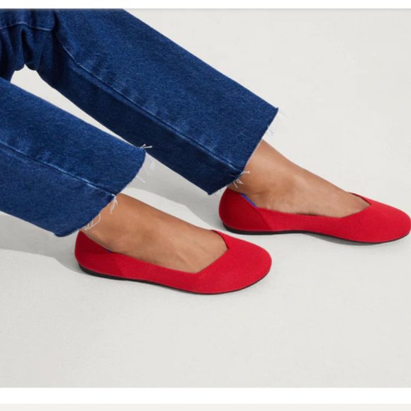 Rothy's Shoes - Rothy's The Flat In Bright Red
